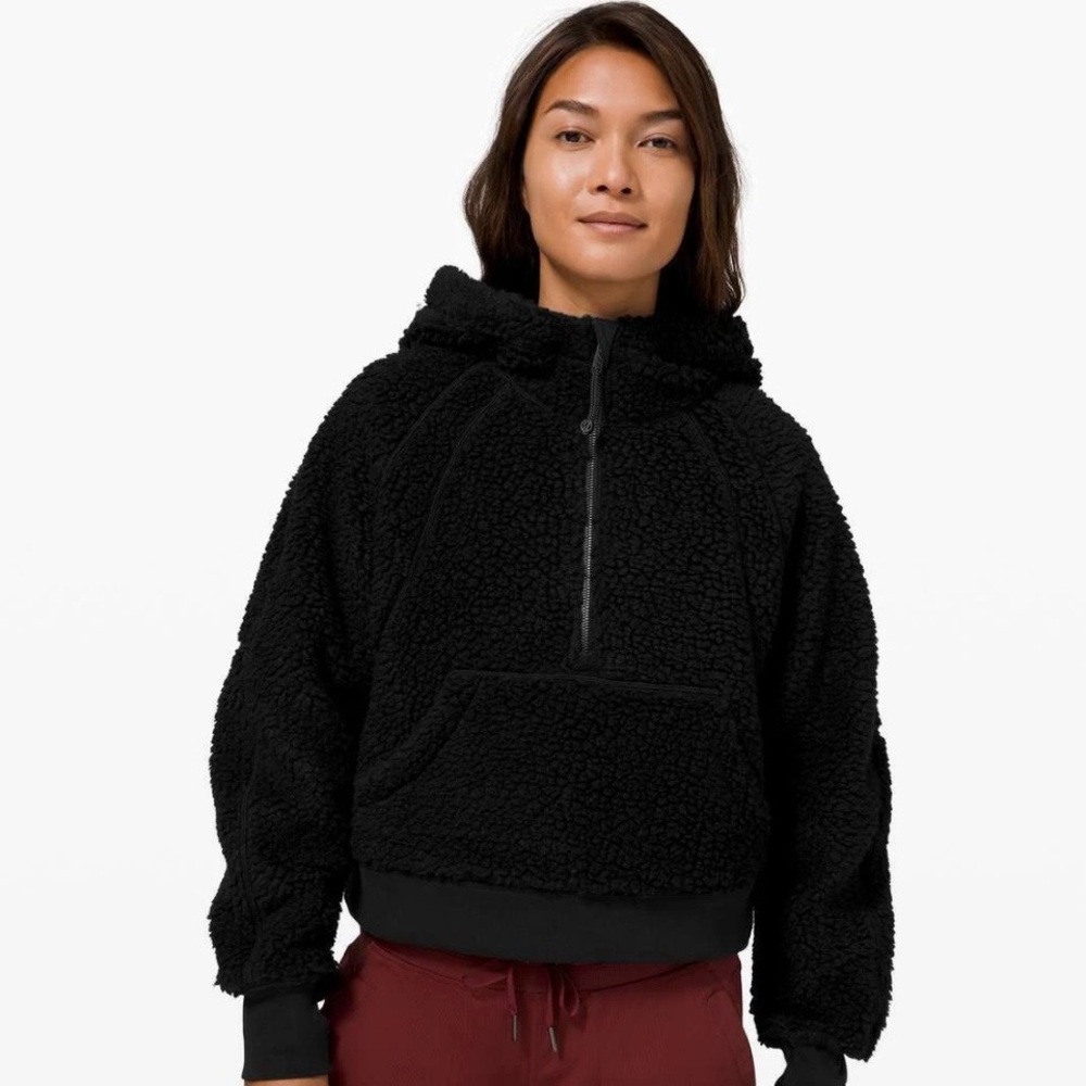 lululemon athletica Black Scuba Sherpa Hoodie